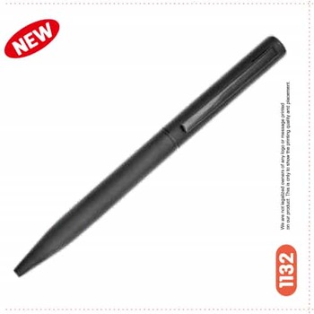 1132  New Black Mat Metal Ballpen