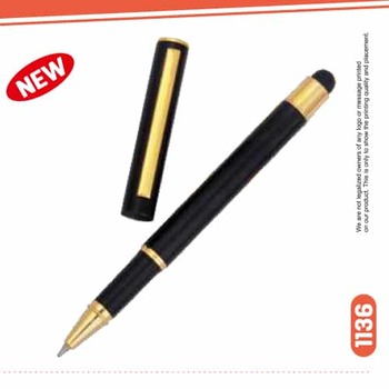 1136 Goldy Black Metal Ball Pen