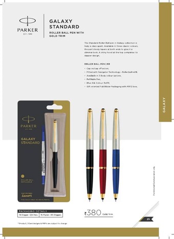 Parker Galaxy Standard Roller Pen GT