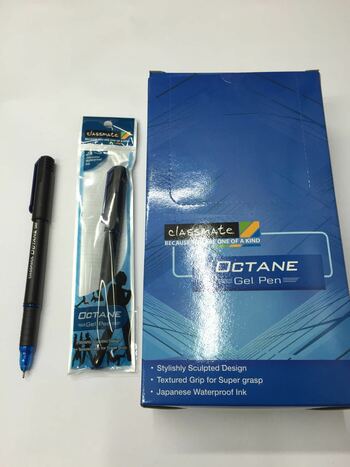Classmate Octane Black Gel Pen (Pack Of 10)