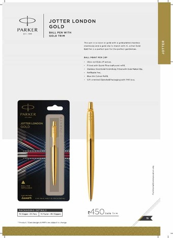 Parker Jotter Gold Ballpen