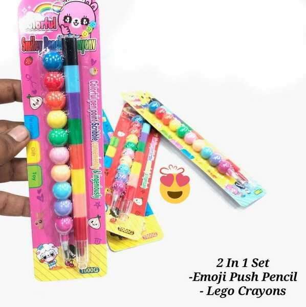 2 in 1 Push Pencil cum Crayons