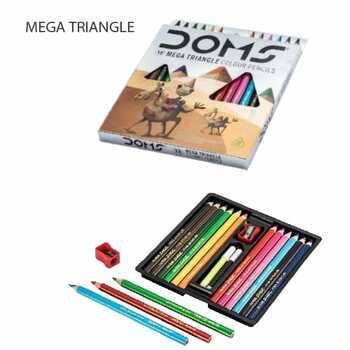 Doms Mega Triangle 12 colour Pencil (1pc)