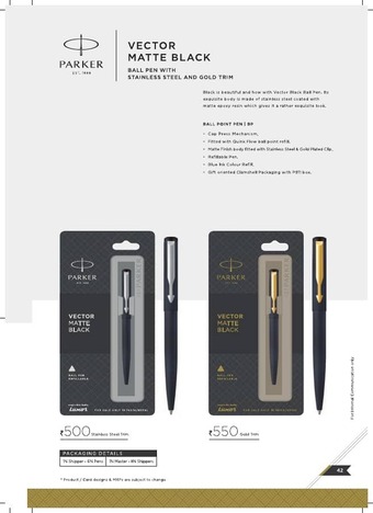 Parker Vector Matte Black Ballpen CT