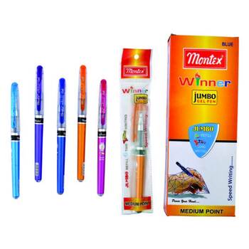 Montex Winner Gel Pen Blue(pack of 10)