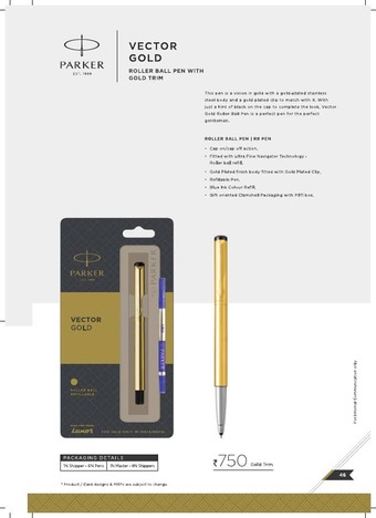 Parker Vector Gold Roller Pen