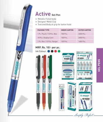 Hauser Active Gel Pen (pack of 10)