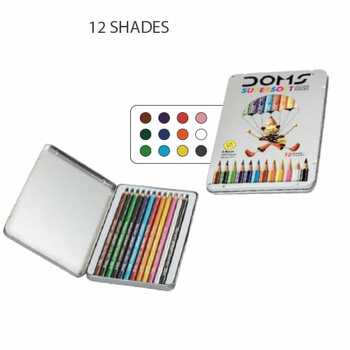 Doms FSC 12 Colour Pencil Flat Tin Pack