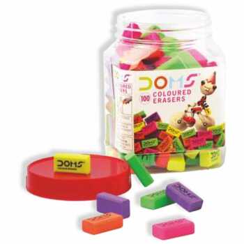 Doms Coloured Eraser (100pc Jar Pack)