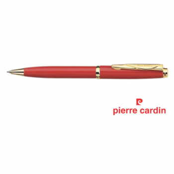 PIERRE CARDIN MOMENTO HALF GOLD EXCLUSIVE FOUNTAIN PAIN (INCLUDED 3N XTRA LONG INK CARTRIDGES ,1N INK CONVERTER , RED BODY )