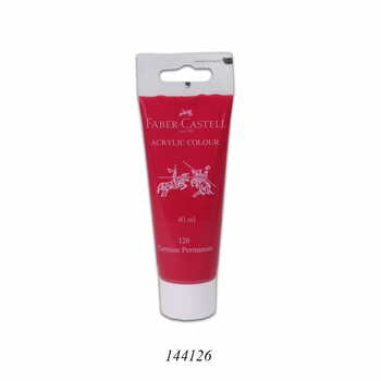 FABER CASTELL ACRYLIC 40 ML TUBE  CARMINE PERMANENT