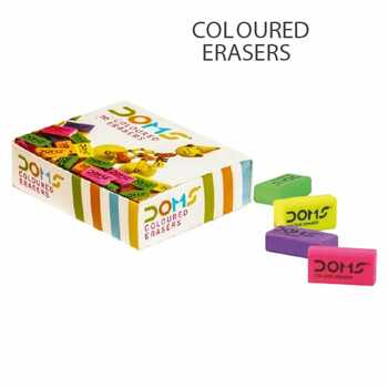 Doms Coloured Erasers (20pc pack)
