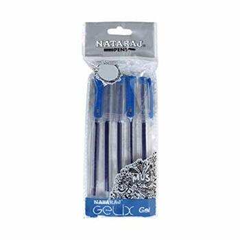 Natraj Gellix Gel Pen Blue (pack of 5)