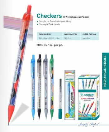 Hauser Checkers 0.7 Mechanical Pencil (10pc)