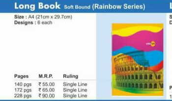 Navneet A/4 Size Longbook (Rainbow Series)(140pgs)