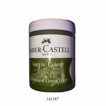 FABER CASTELL ACRYLIC 140 ML JAR  PERMANENT GREEN OLIVE GREEN