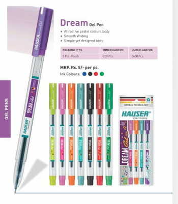 Hauser Dream Gel Pen (pack of 5)