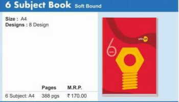 Navneet 6 Subjecr Book (Soft Bound)(A/4)(388pgs)