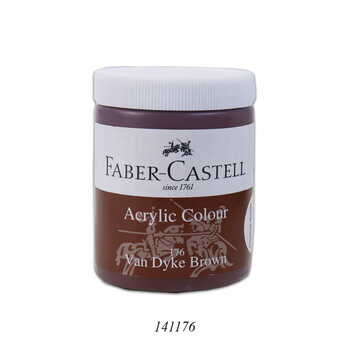 FABER CASTELL ACRYLIC 140 ML JAR  VAN DYKE BROWN