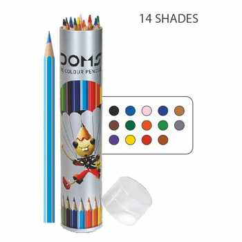 Doms FSC 12 Colour Pencil Round Tin Pack