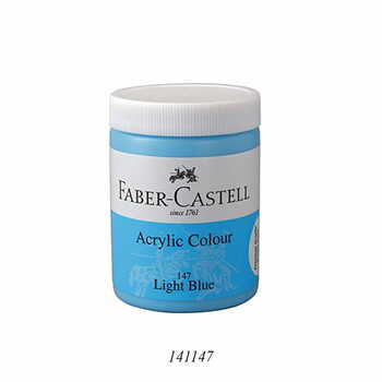 FABER CASTELL ACRYLIC 140 ML JAR  LIGHT BLUE