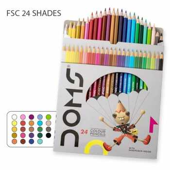 Doms FSC 24 Shades Colour Pencil(1pc)
