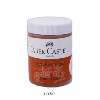 FABER CASTELL ACRYLIC 140 ML JAR  BURNT OCHRE