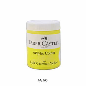 FABER CASTELL ACRYLIC 140 ML JAR  LIGHT CADMIUM YELLOW