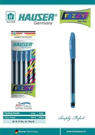 Hauser Fizzy Gel Pen (pack of 5)