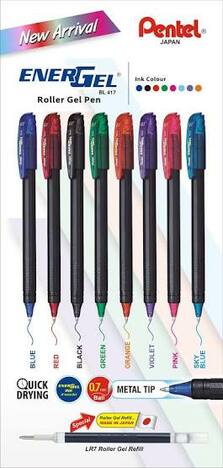 Pentel Energel Pen Mix Col (Set of 8)