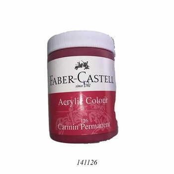 FABER CASTELL ACRYLIC 140 ML JAR  CARMIN PERMANENT