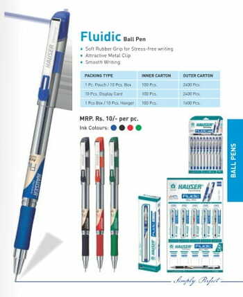 Hauser Fludic Ballpen (pack of 10)