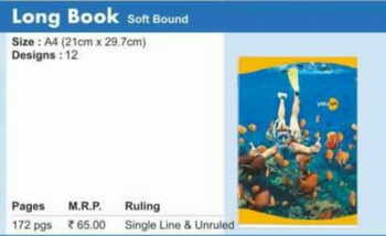 Navneet A/4 Size LongBook (172pgs)(Soft Bound)