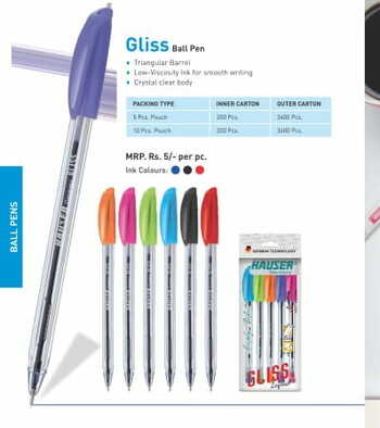 Hauser Gliss Ballpen (pack of 5)