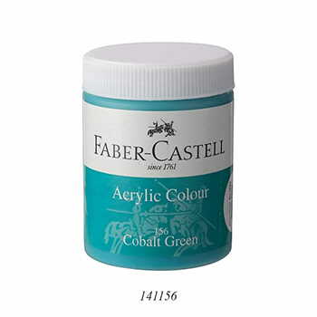 FABER CASTELL ACRYLIC 140 ML JAR  COBALT GREEN