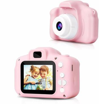 Digital Camera, Recorder Camera 800W HD 2.0 Inch Screen Video Front Camera Child Camera (PINK)