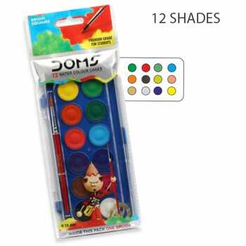 Doms Water Colour Cakes 12 Shades (23mm)(1pc)