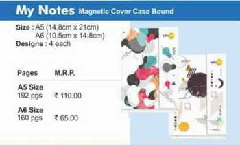 Navneet MY NOTES Magnetic Bound Book(A/5)(A/6)size