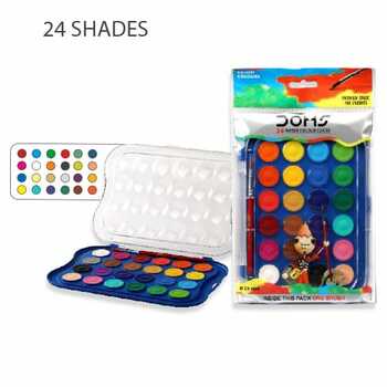 Doms Water Colour Cakes 24 Shades (23mm)(1pc)