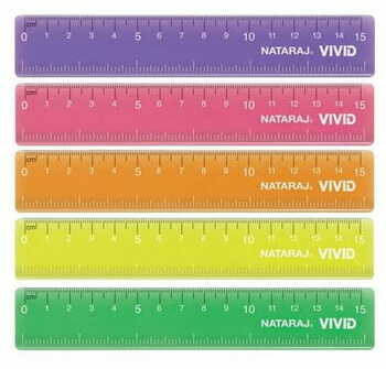 NATRAJ VIVID SCALE 15 C.M(PACK OF 100 PC)