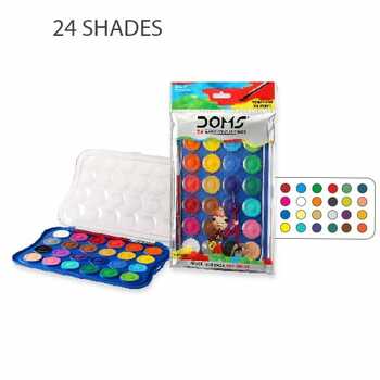 Doms Water Colour Cakes 24 Shades (30mm)(1pc)