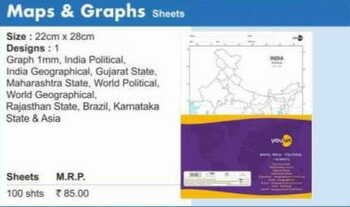 Navneet Maps & Graphs Sheets (100 sheets)