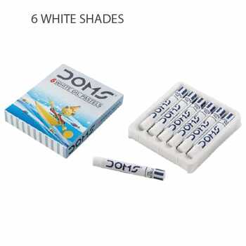 Doms Oil Pastel White 6 Shades(1pc)