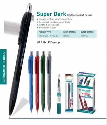 Hauser Super Dark 0.5 Mechanical Pencil (10pc)
