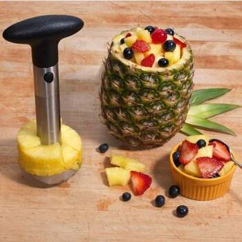 Heavy Stainless Steel Fruit Pineapple Corer Slicer Peeler Kitchen Cutter Knife Pineapple Slicer