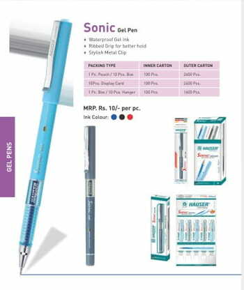 Hauser Sonic gel Pen (pack Of 10)