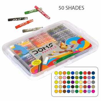 Doms Oil Pastel 50 Shades Plastic pack(1pc)
