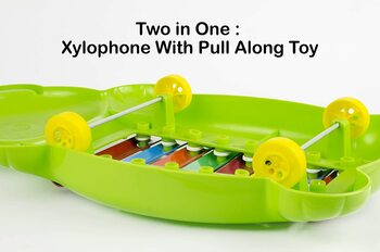 PRIME Panda Xylophone 2 in 1 Musical Toy & Pull Along Toy for Kids 2 - 4 Years with 8 Notes Non Toxic no Batteries