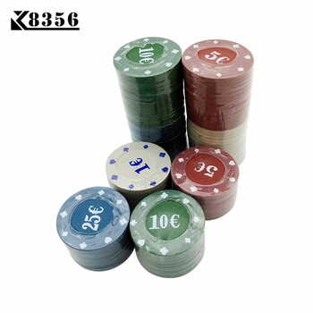 Professional Poker Chips Set with 100 Chips with Dealer Button