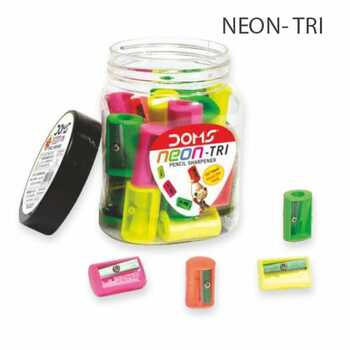 Doms Neon Triangle Pencil Sharpner (20pc pack)